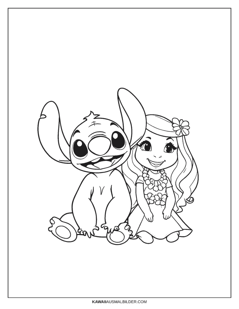 lilo und stitch ausmalbild