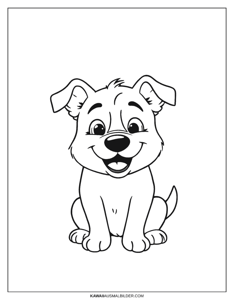 lustige hund ausmalbild