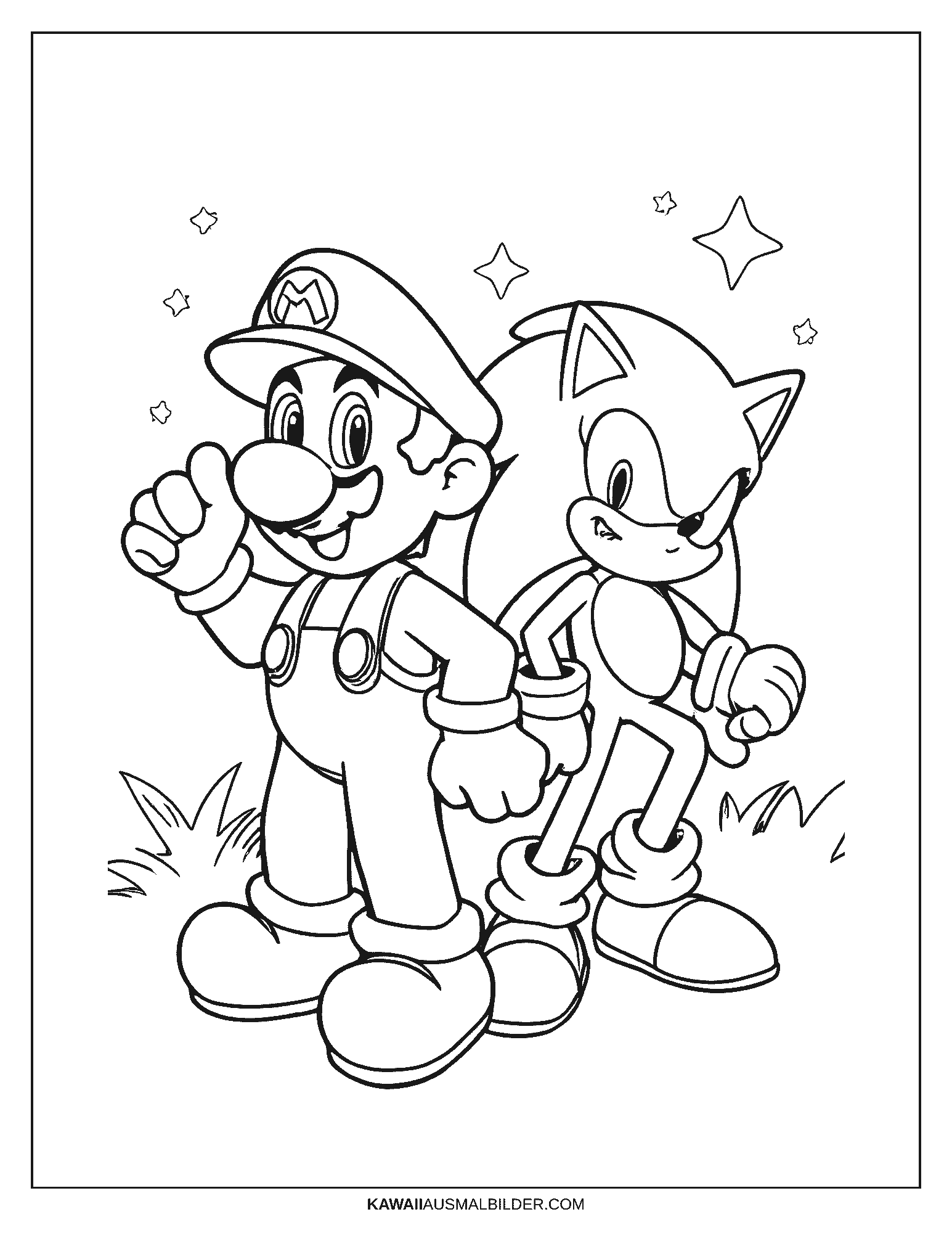 Sonic Ausmalbilder für Kinder herunterladen [PDF] - Kostenlose