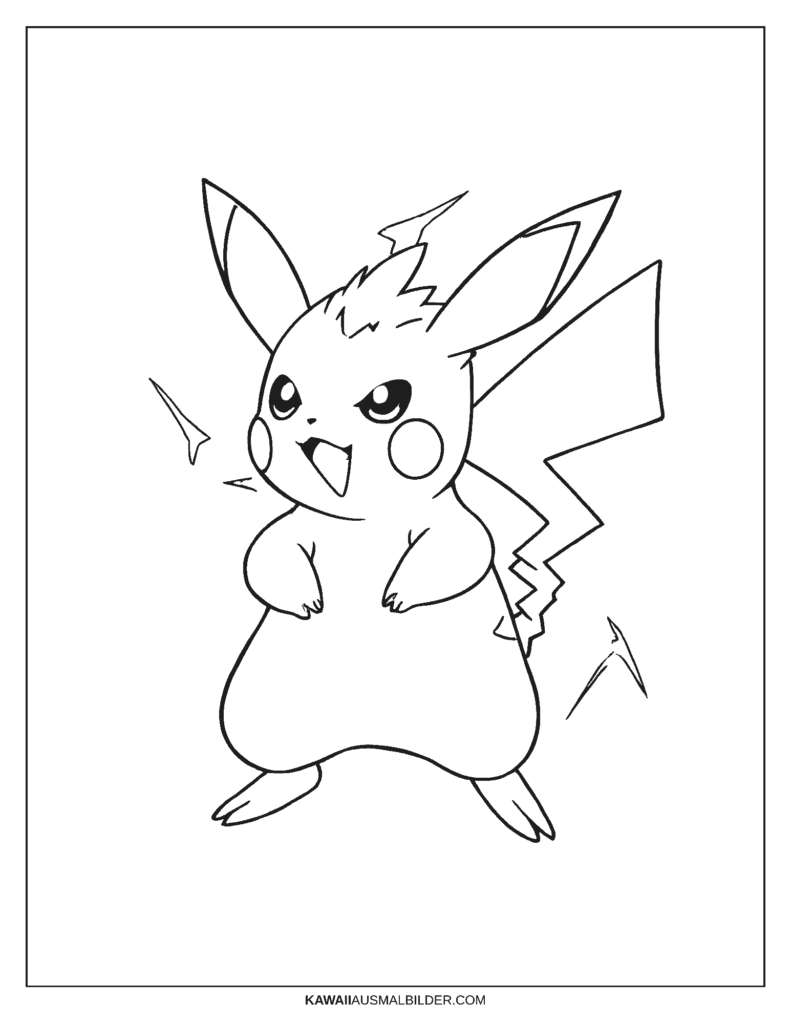 mega pikachu ausmalbild