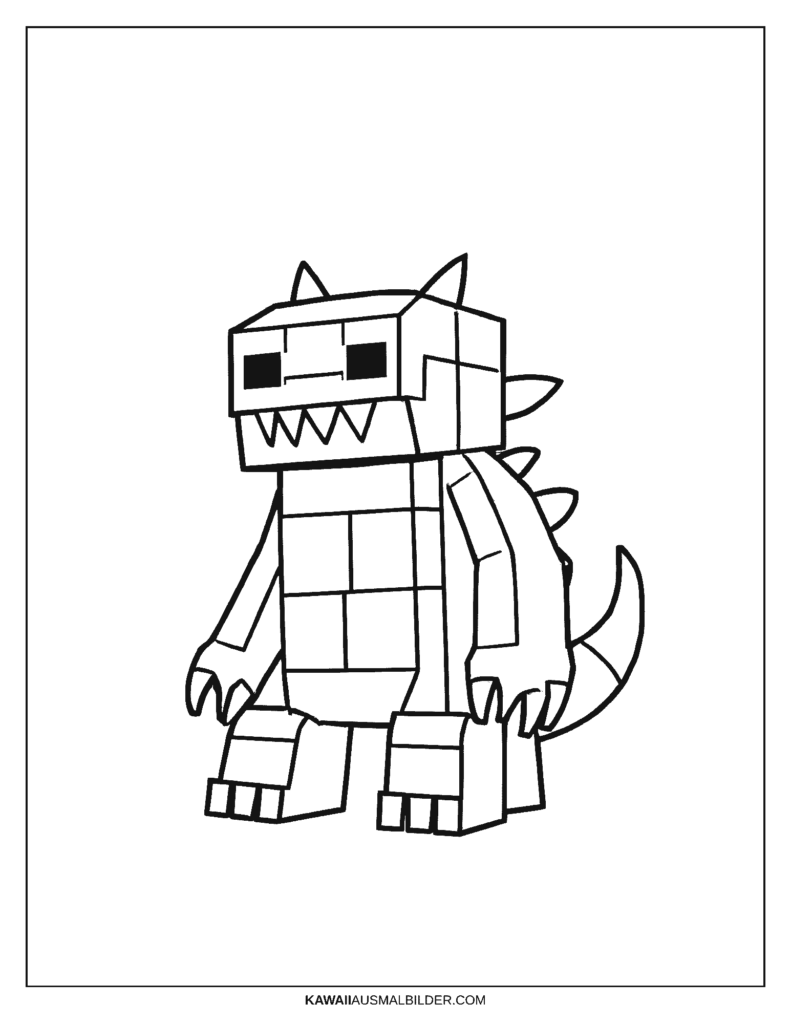 minecraft monster ausmalbild