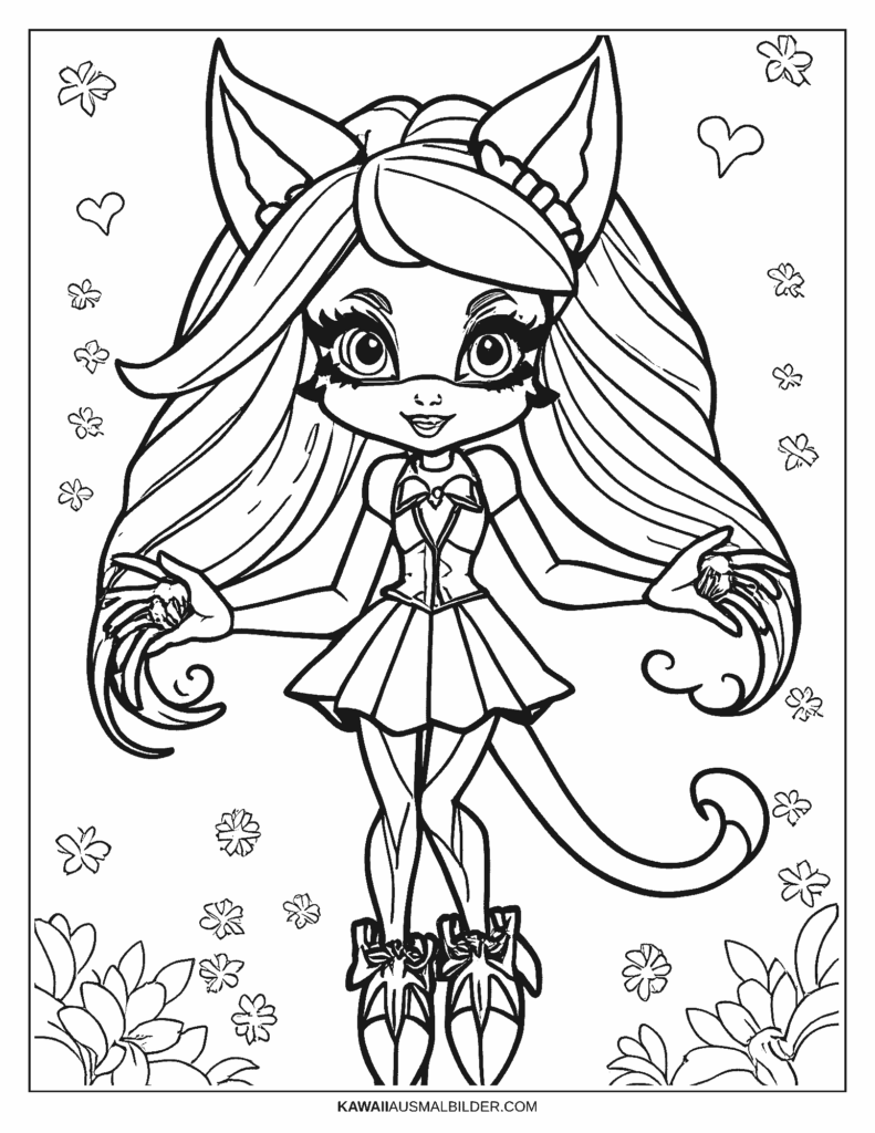 monster high clawdeen wolf ausmalbild