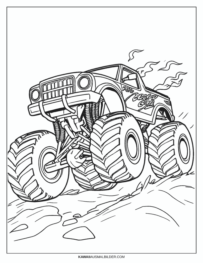 monster jam ausmalbild