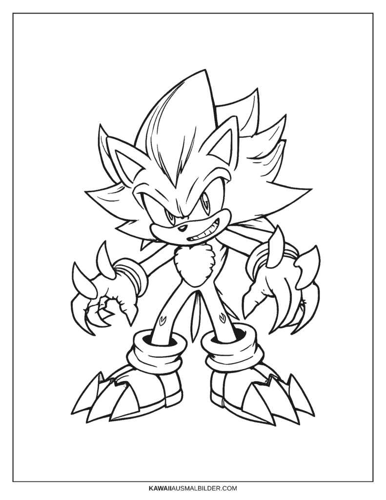monster sonic ausmalbild