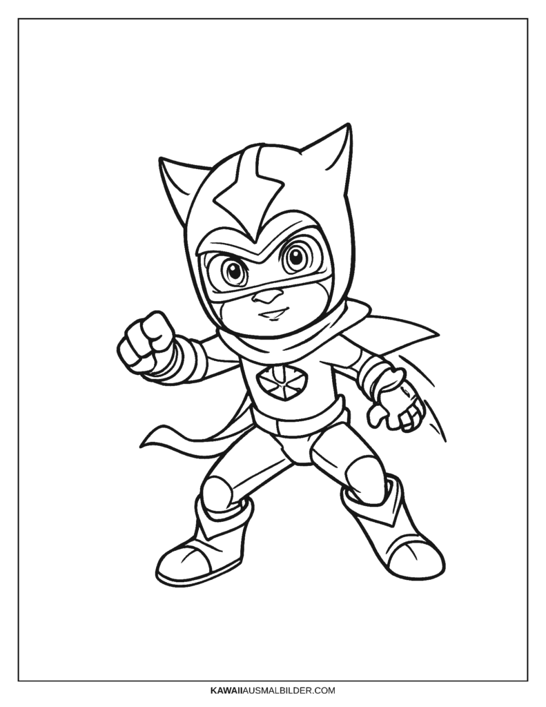 nacht ninja pj masks ausmalbild
