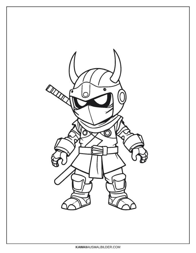 ninja ausmalbild oni