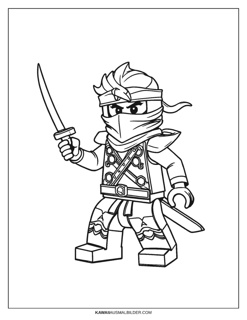 ninjago grüner ninja ausmalbild