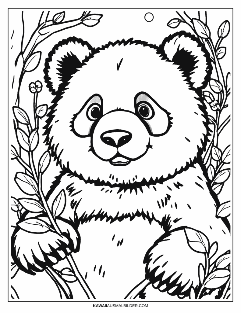 panda bär ausmalbild