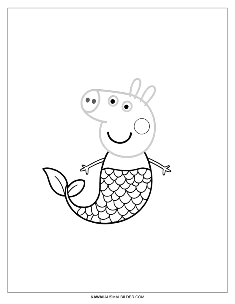 peppa wutz meerjungfrau ausmalbild