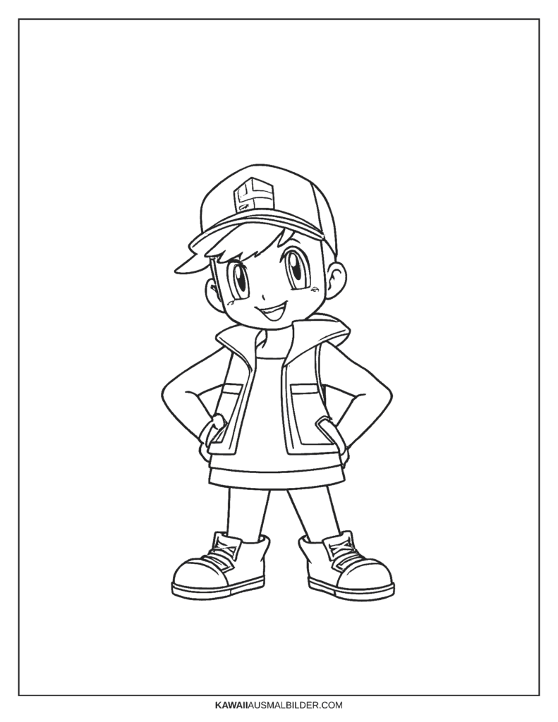 pokemon ash ausmalbild