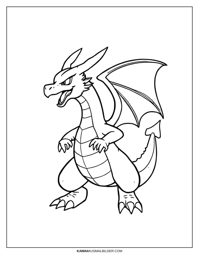 pokemon drachen ausmalbild