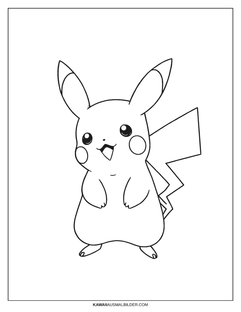 pokémon pikachu ausmalbild