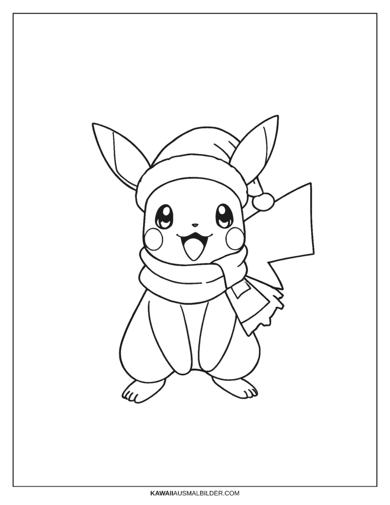 pokemon weihnachten ausmalbild
