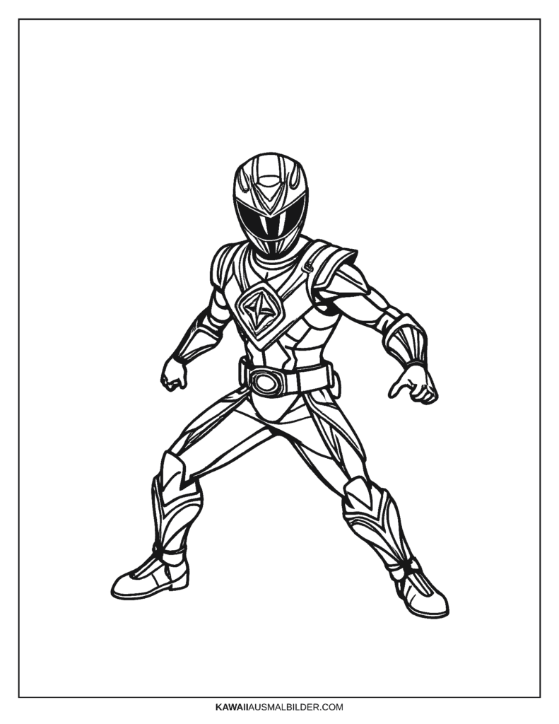 power ranger ninja steel ausmalbild