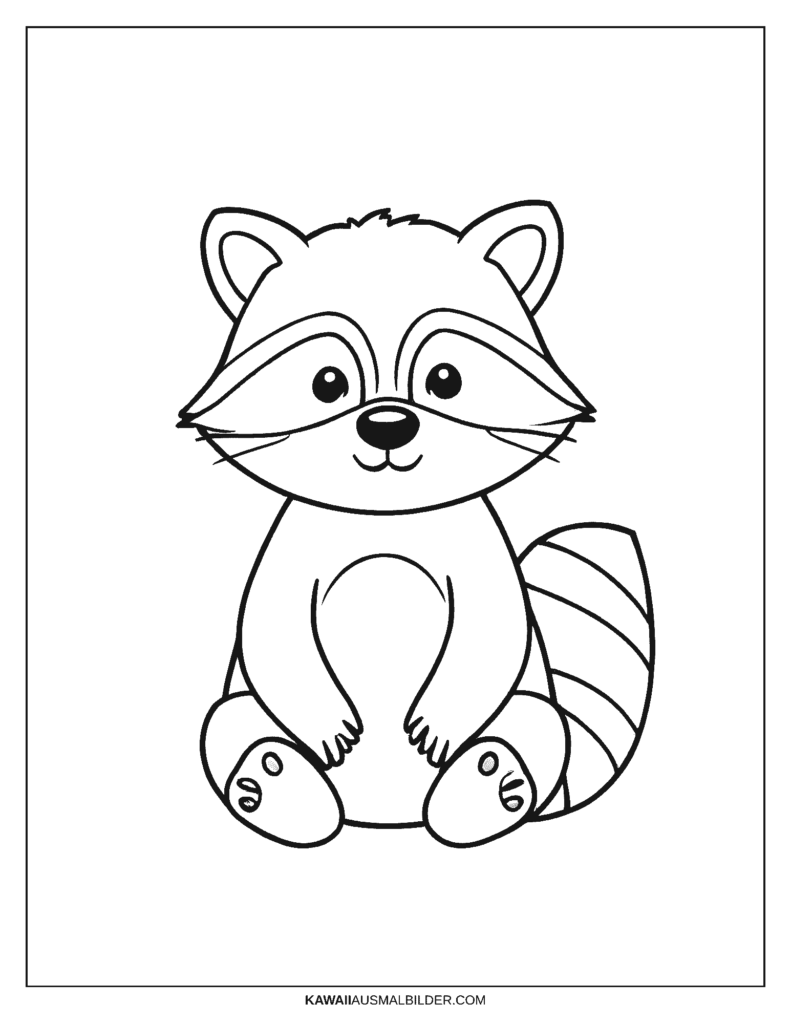 raccoon Ausmalbild