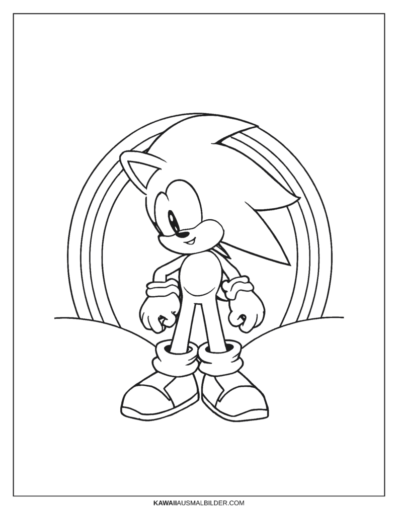 rainbow sonic ausmalbild