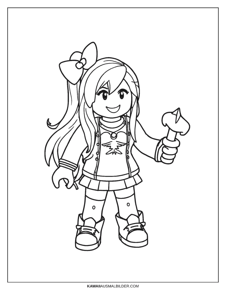 roblox avatar girl ausmalbild