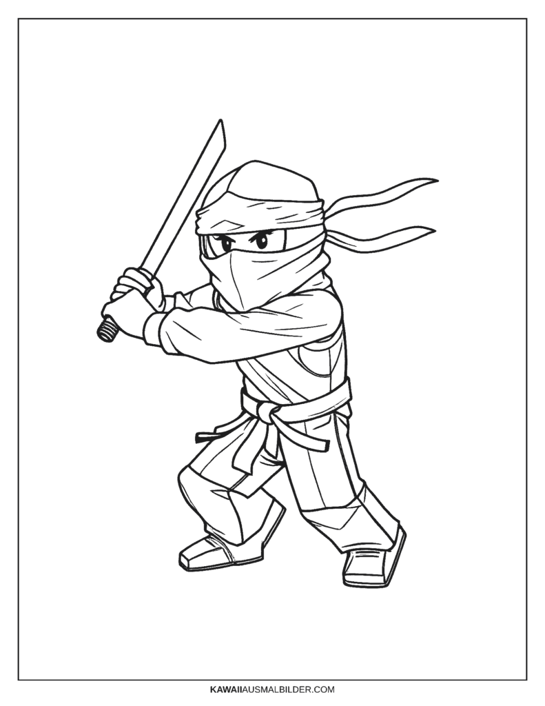 roblox ninja ausmalbild