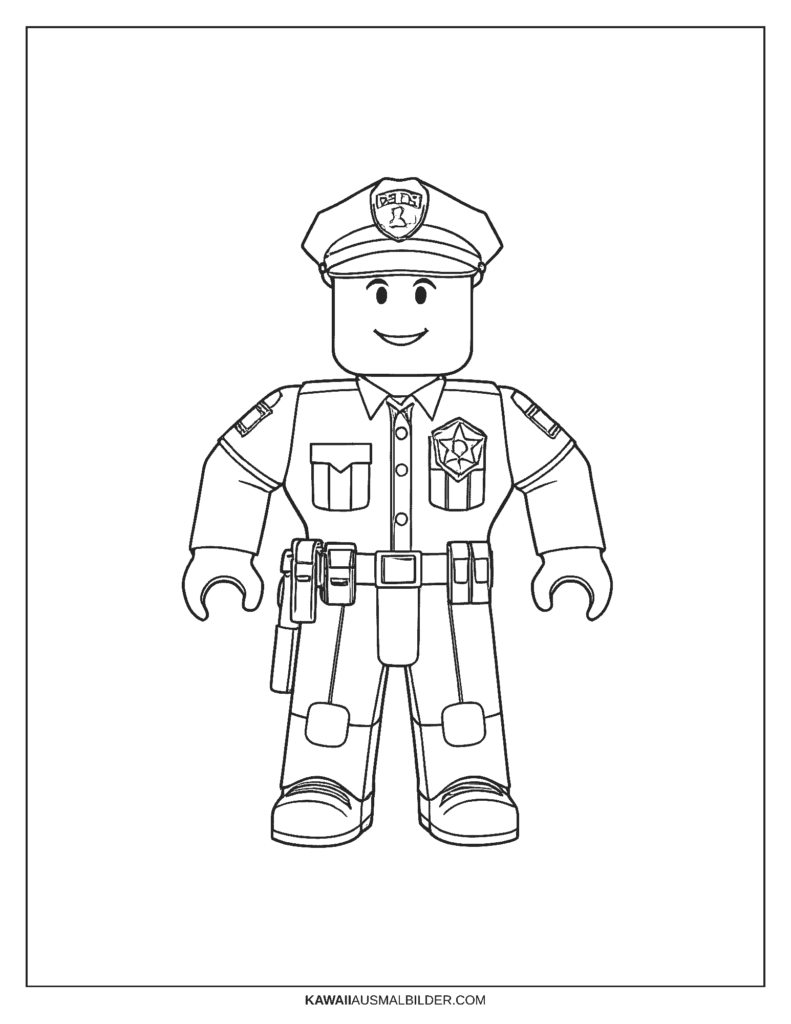roblox polizei ausmalbild