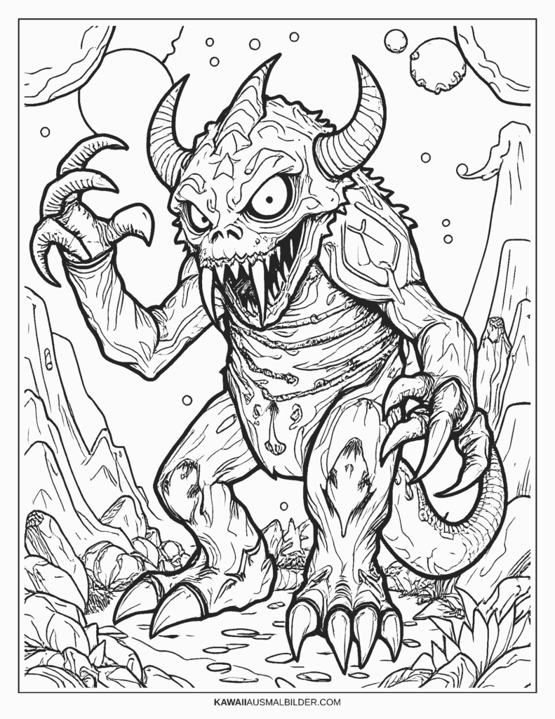 scp monster ausmalbild