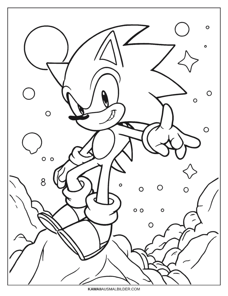 sonic boom ausmalbild