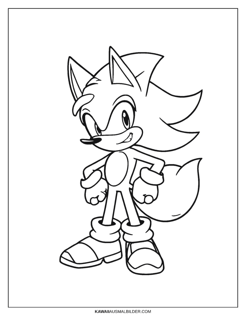 sonic fuchs ausmalbild