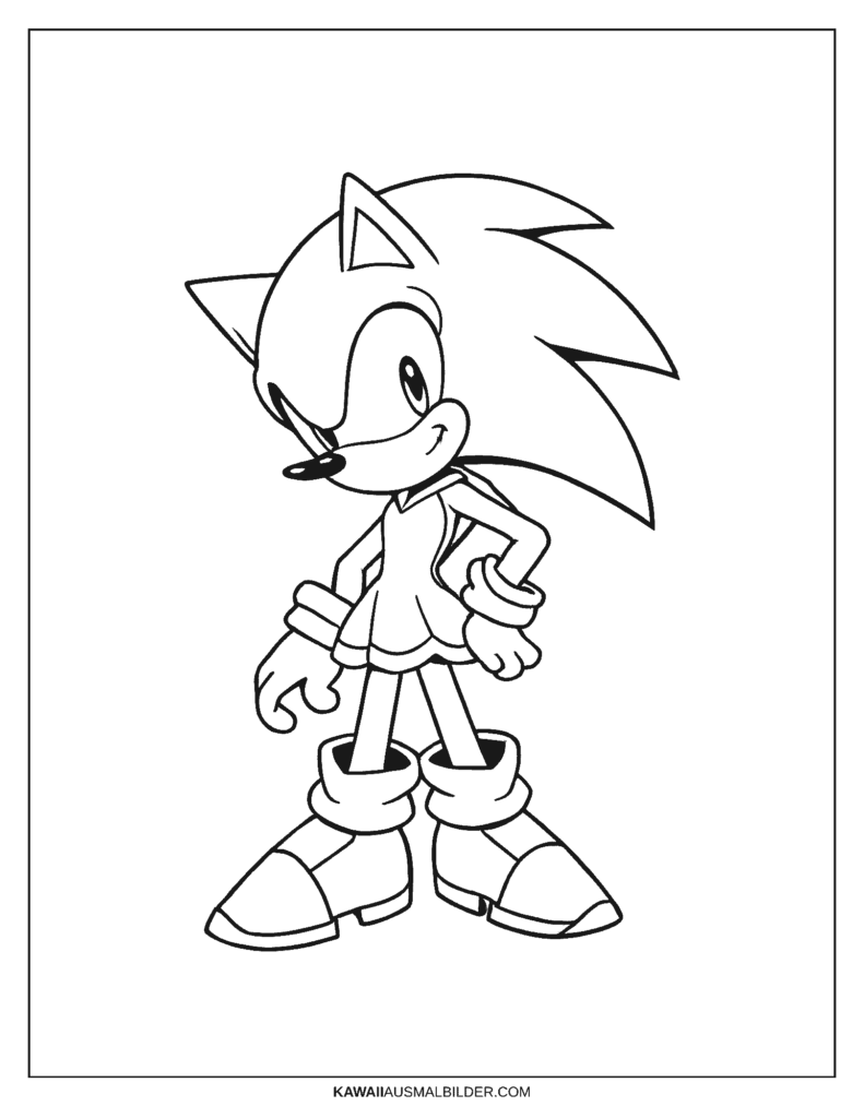 sonic mädchen ausmalbild