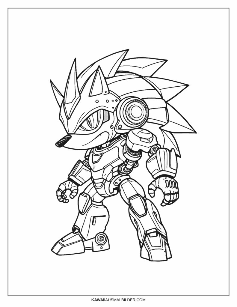 sonic roboter ausmalbild