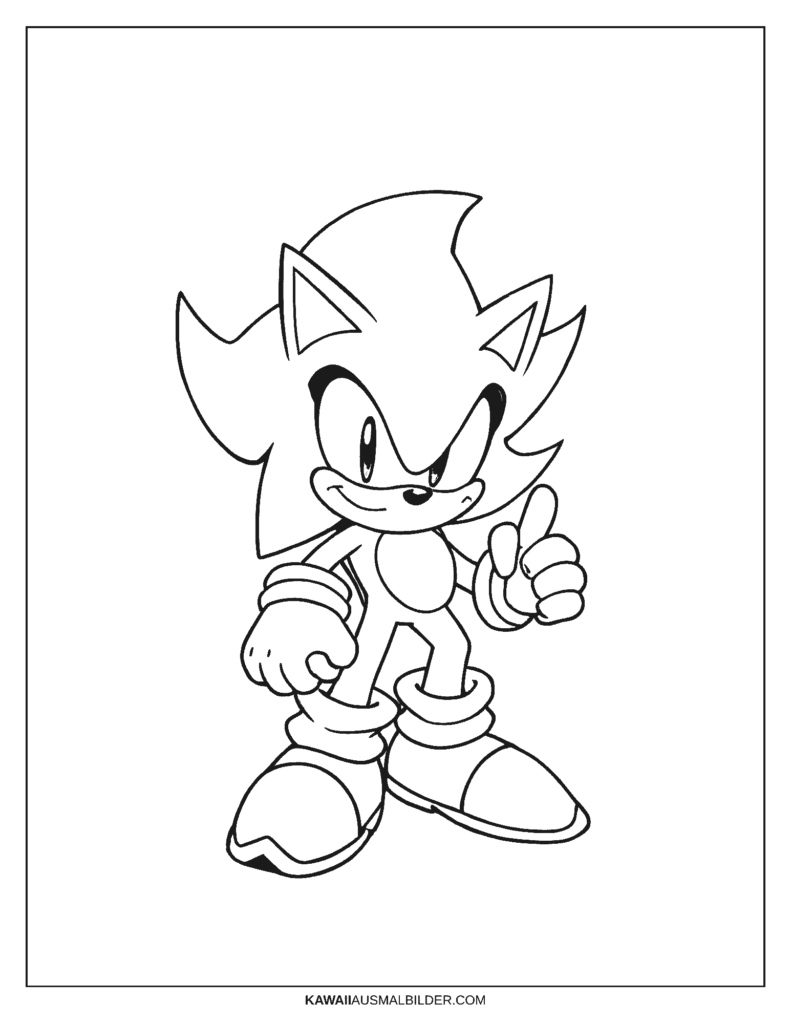 sonic rouge ausmalbild