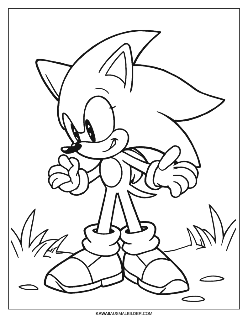 sonic tails ausmalbild