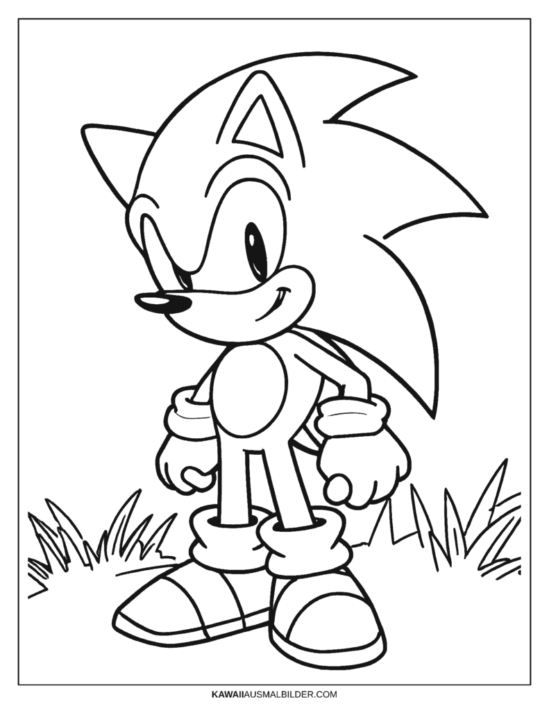 sonic the hedgehog ausmalbild