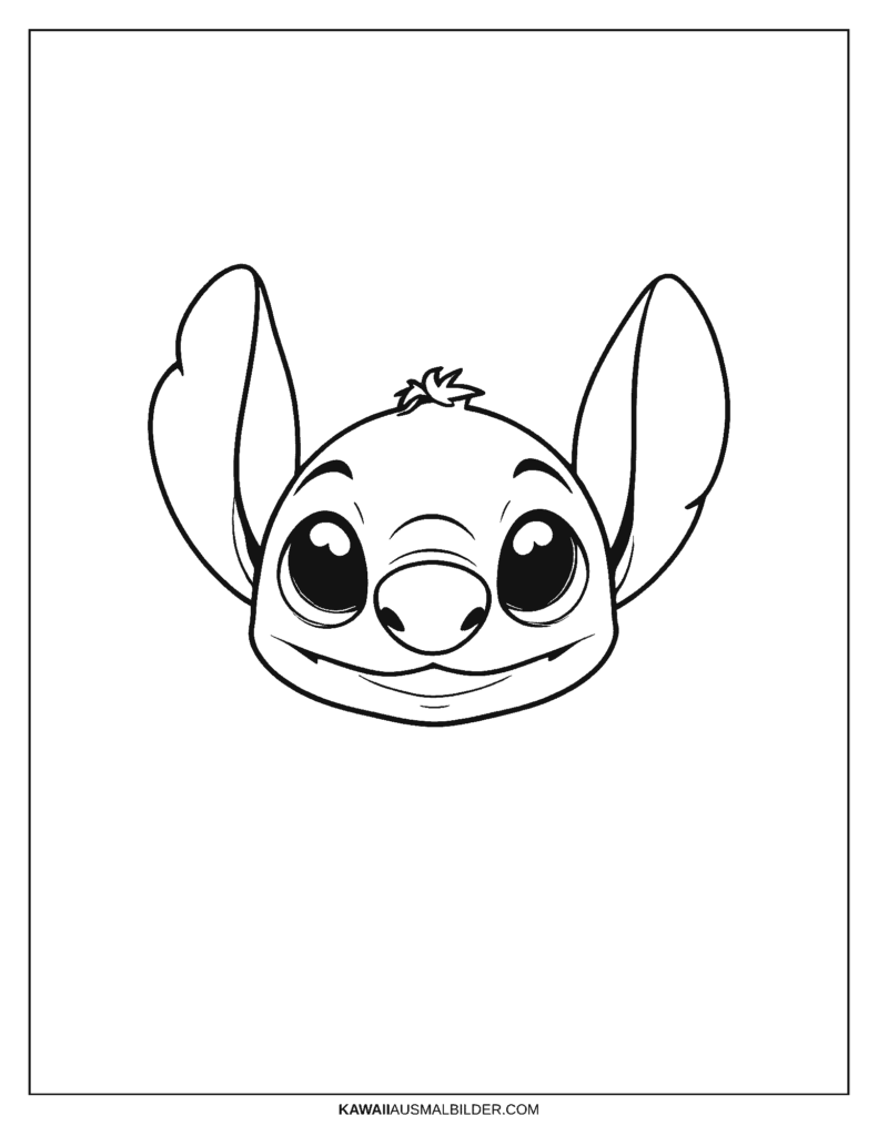 stitch  gesicht ausmalbild