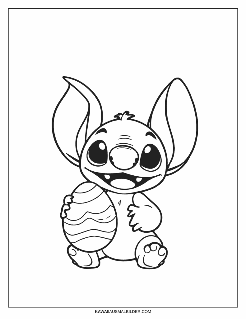 stitch ostern ausmalbild