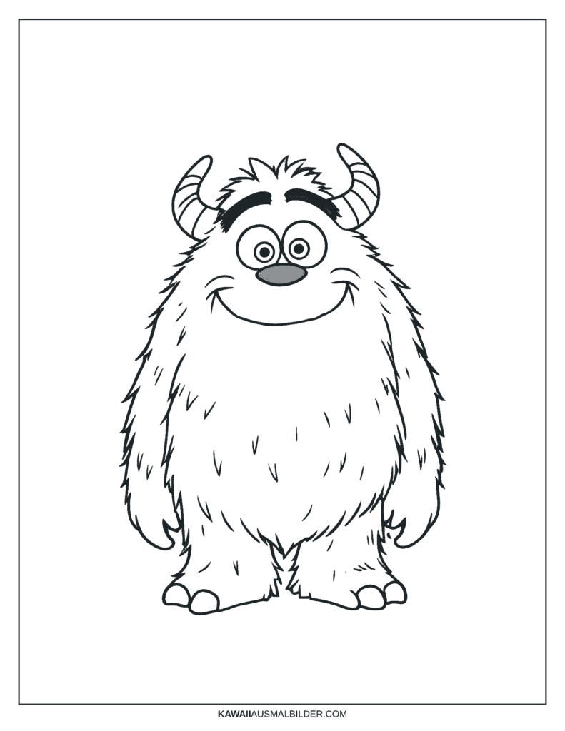 sulley monster ag ausmalbild