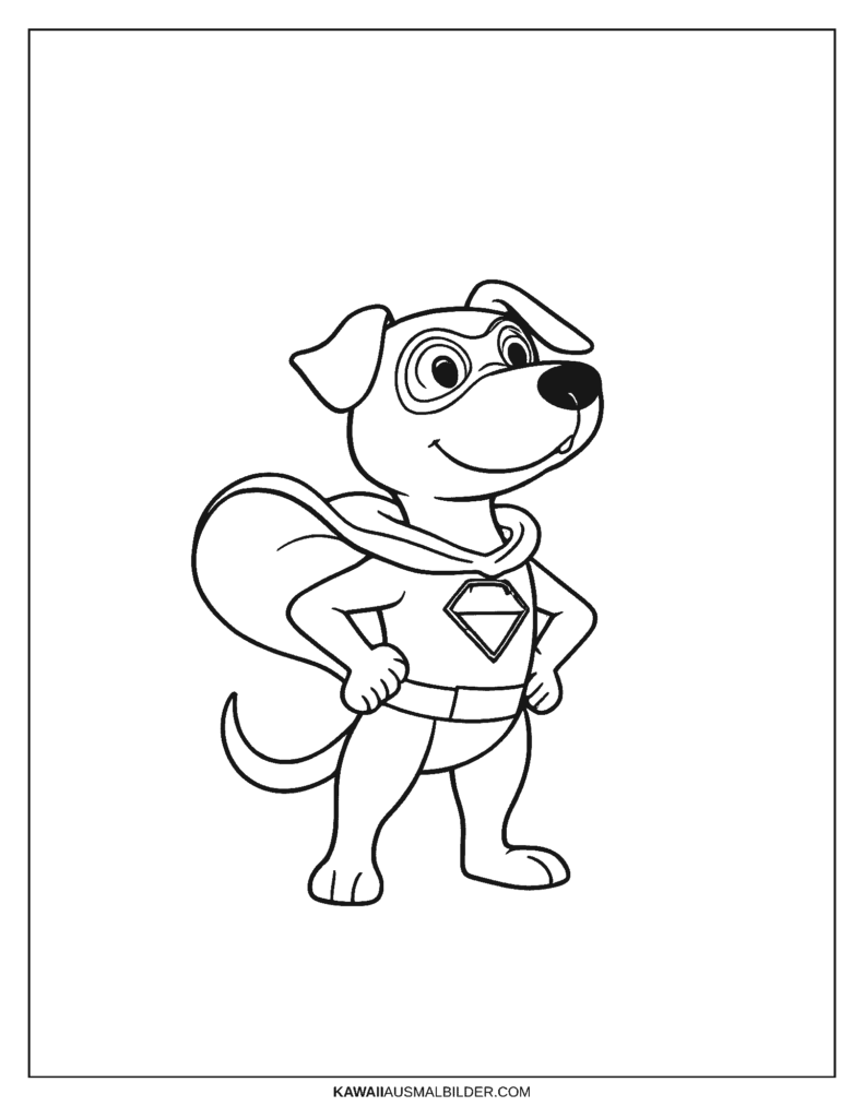 super hund ausmalbild