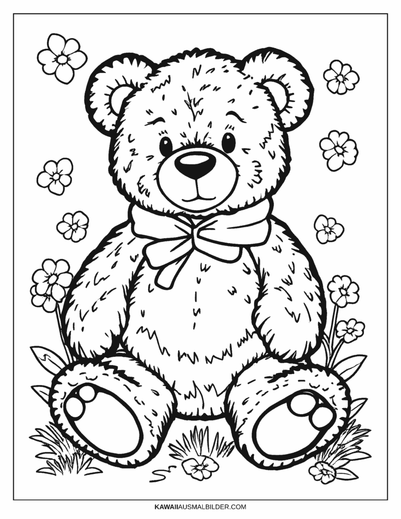 teddybär ausmalbild