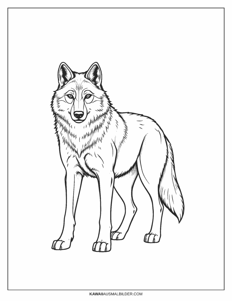 wolf Ausmalbild