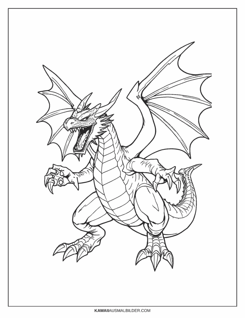 yugioh drachen ausmalbild