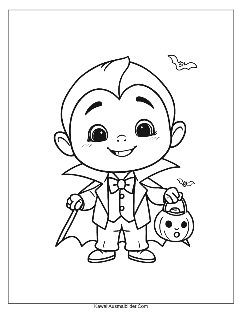 Malvorlage Halloween Vampir