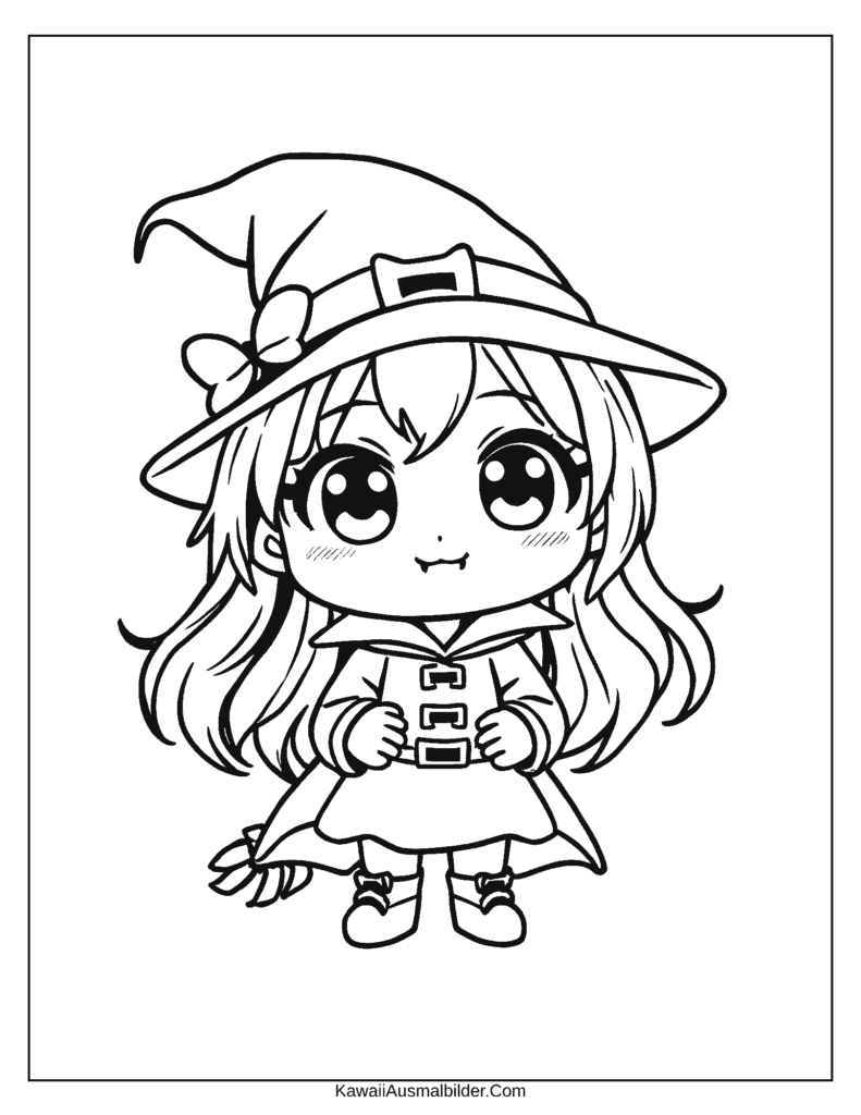 Anime Halloween Malvorlage