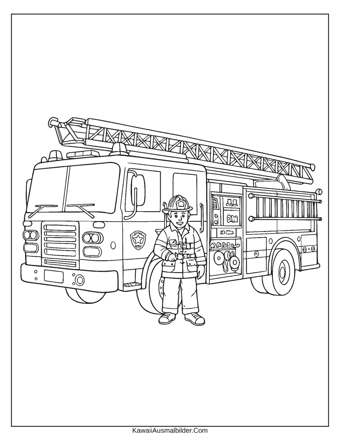Kostenlose feuerwehr Ausmalbilder zum Ausdrucken [PDF] - Kostenlose