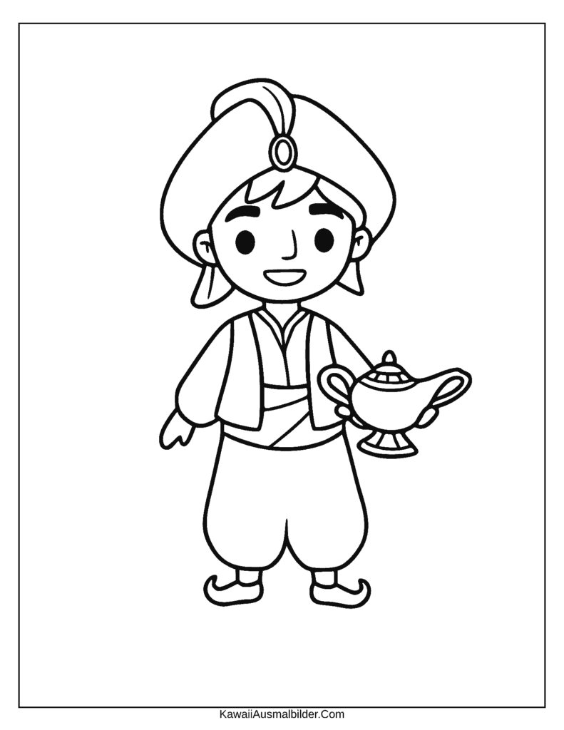 Ausmalbild Disney Aladdin
