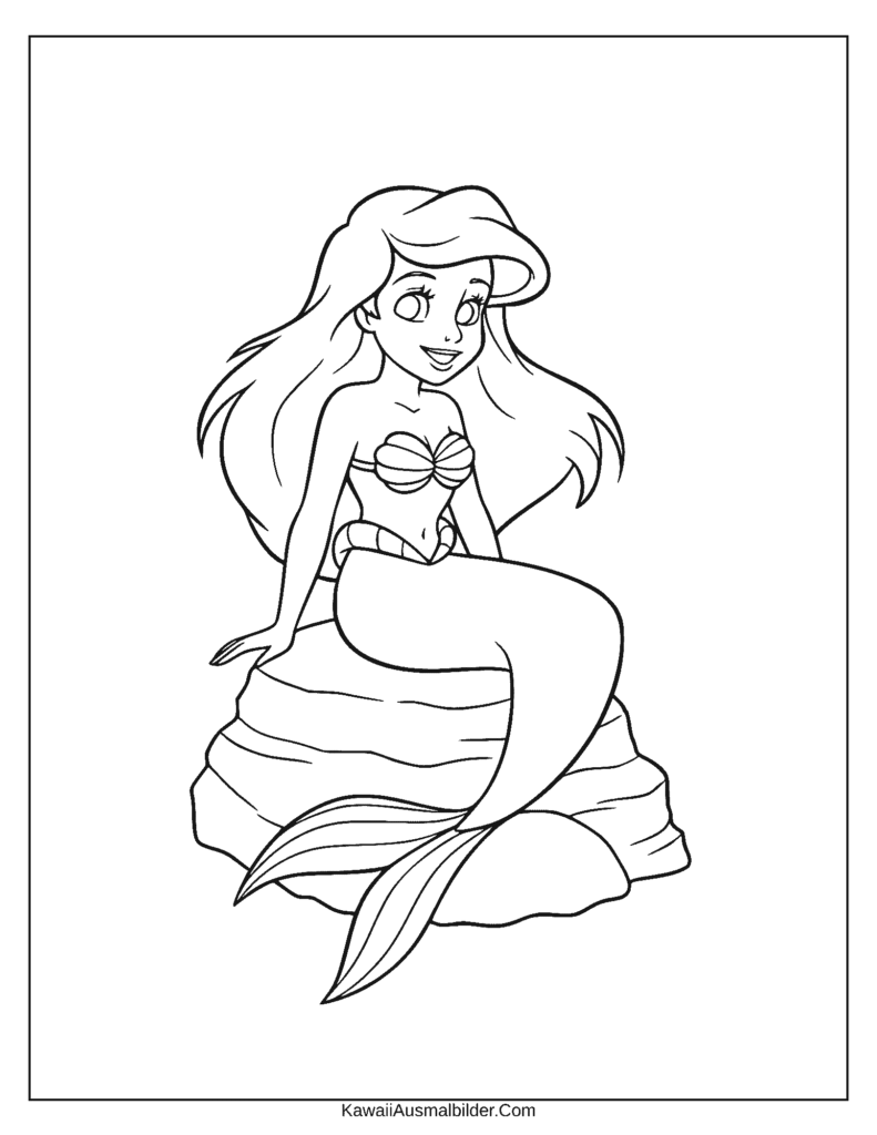 Ausmalbild Disney Arielle