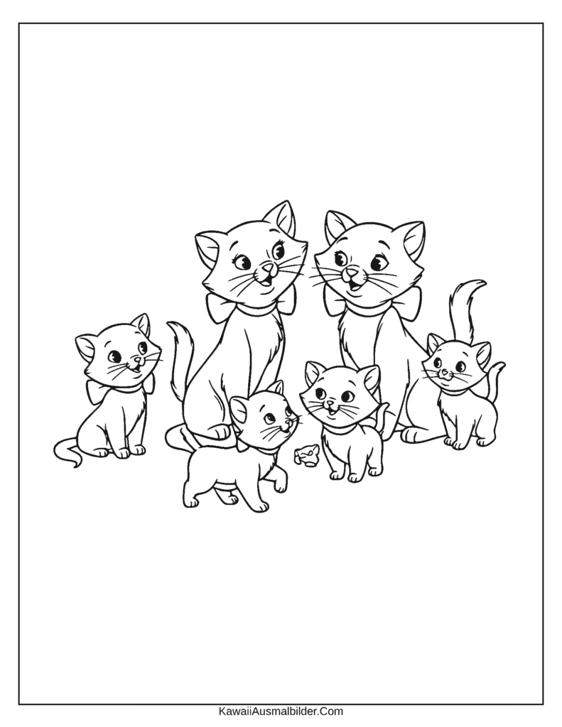 Ausmalbild Disney Aristocats