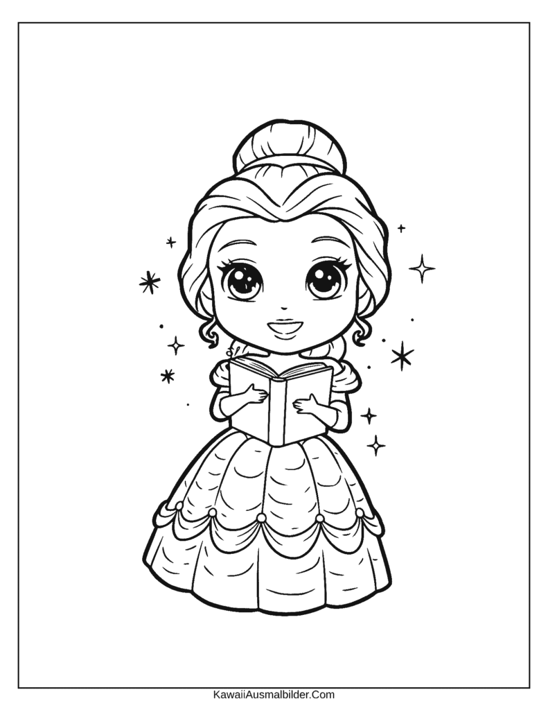 Ausmalbild: Disney Belle