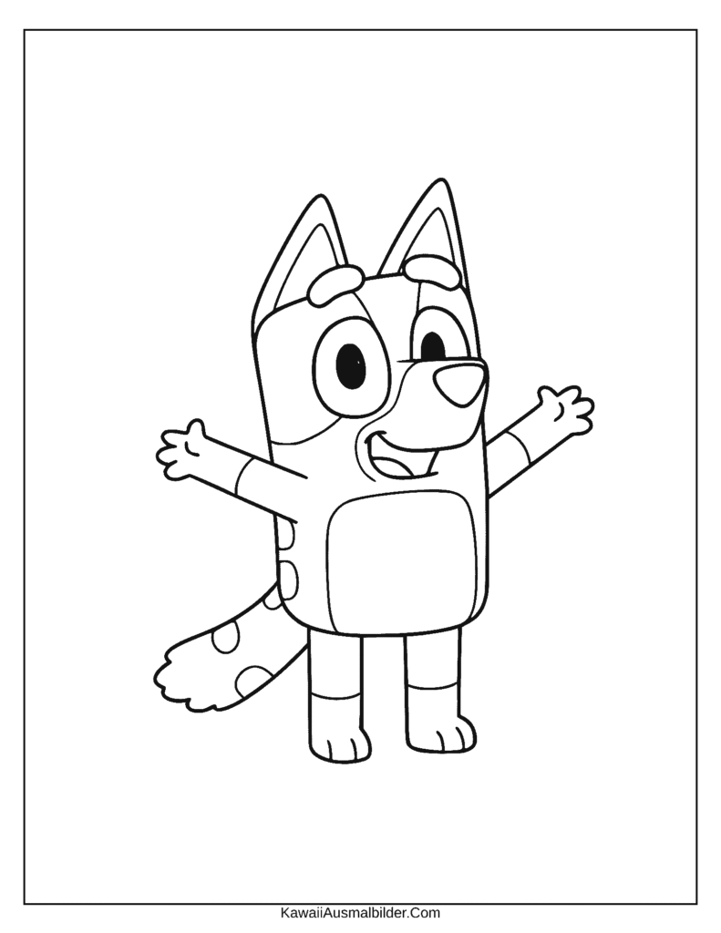 Ausmalbild Disney Bluey