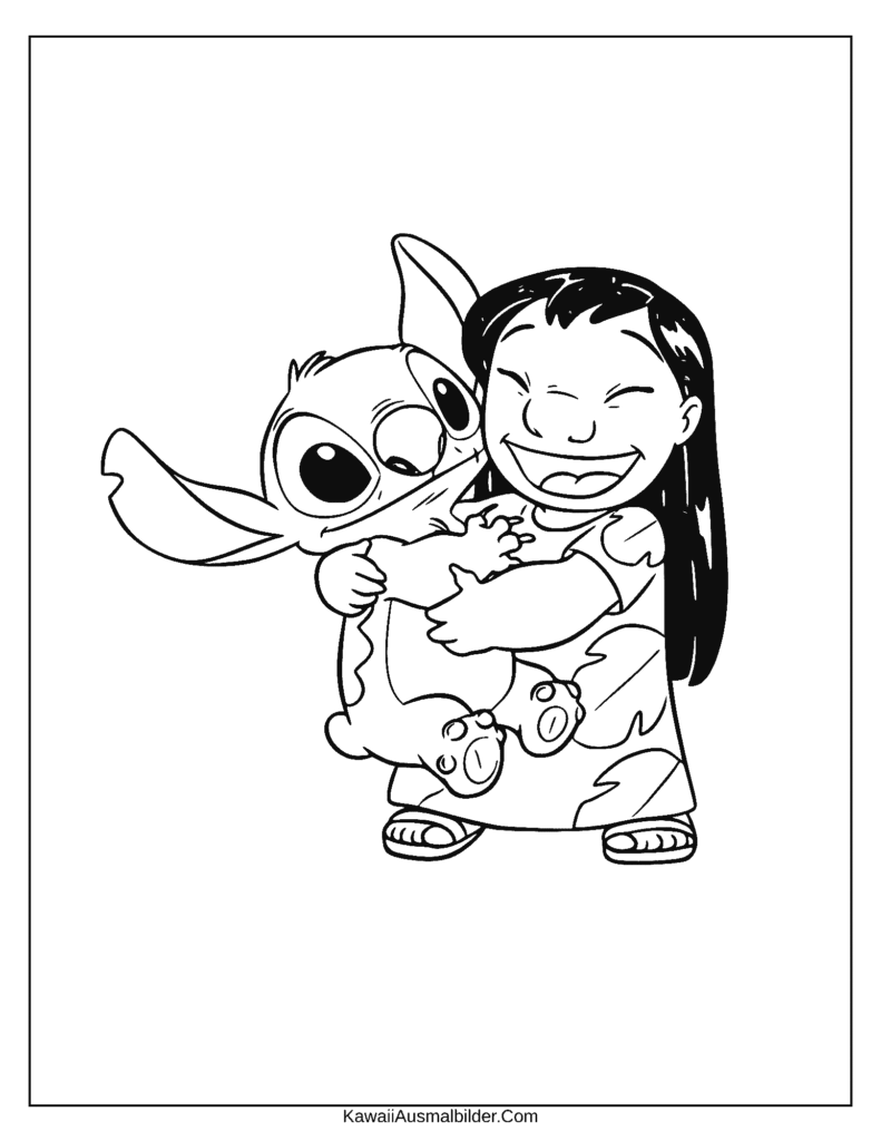 Ausmalbild Disney Lilo und Stitch