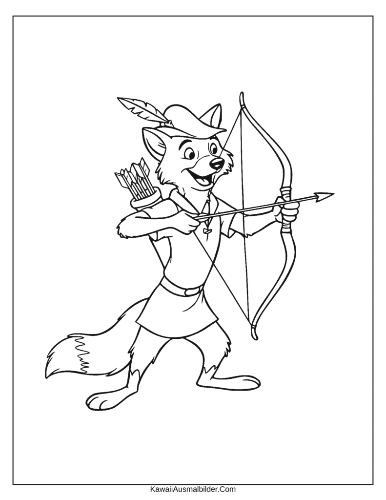 Ausmalbild Disney Robin Hood