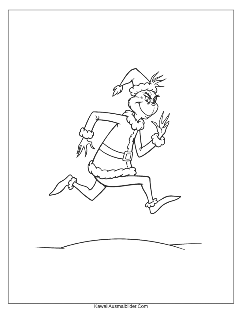 Ausmalbild  Grinch rennt