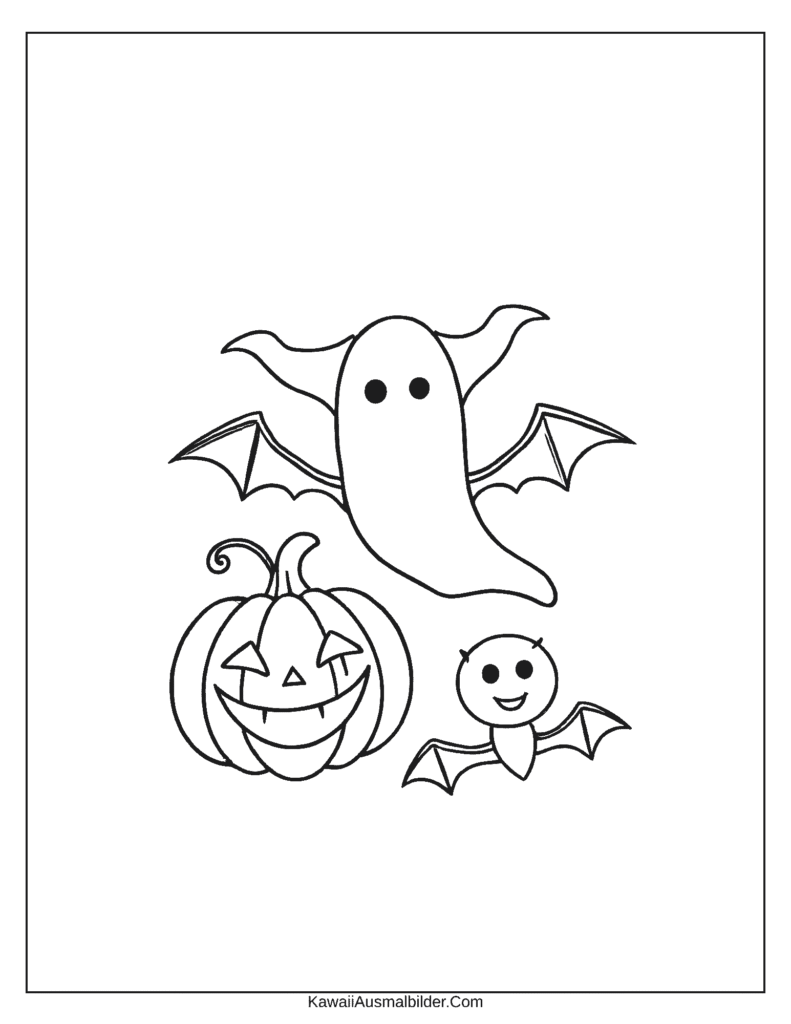 Ausmalbild Halloween Dekoration